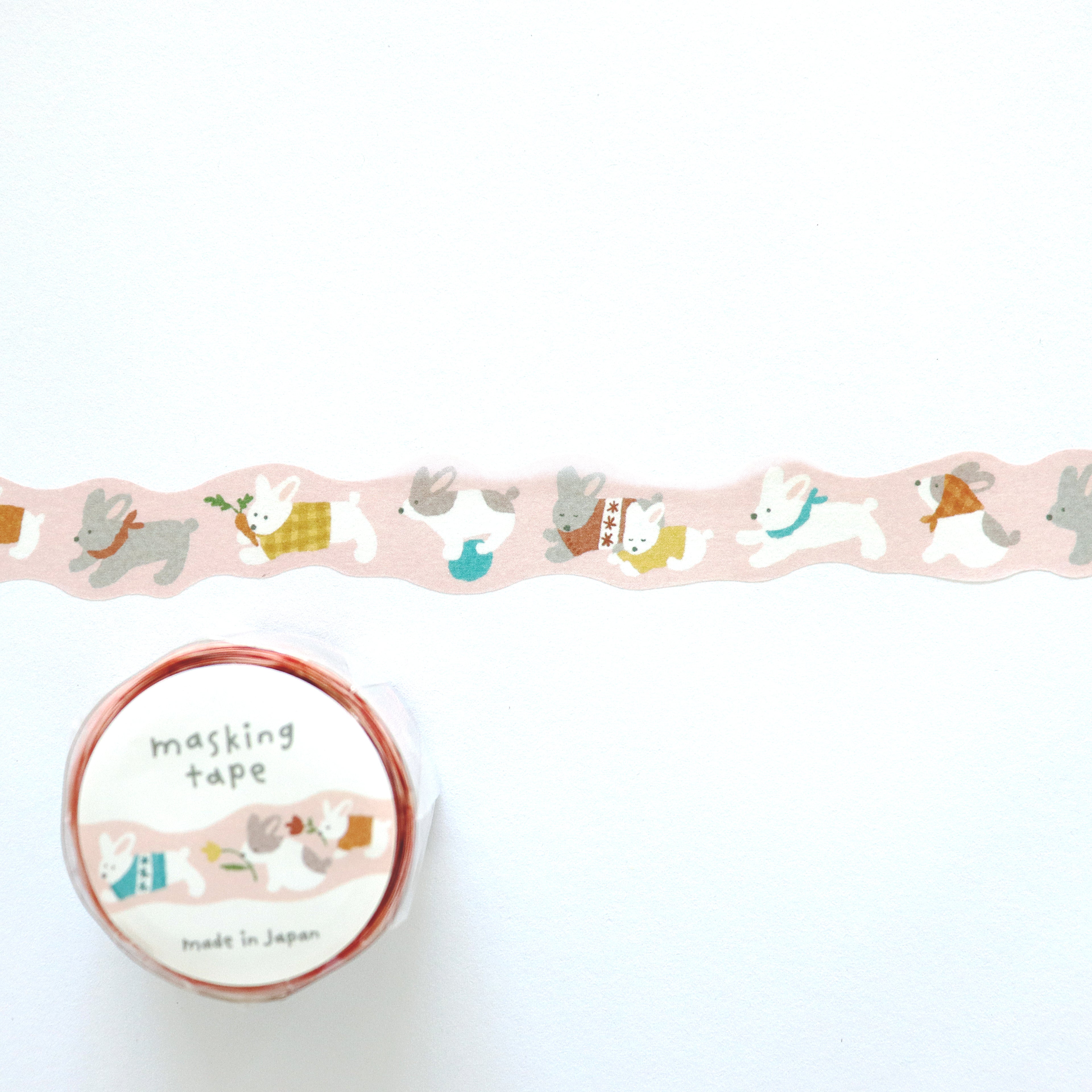 [Mind Wave] Hokkori Die-Cut Masking Tape- Rabbit