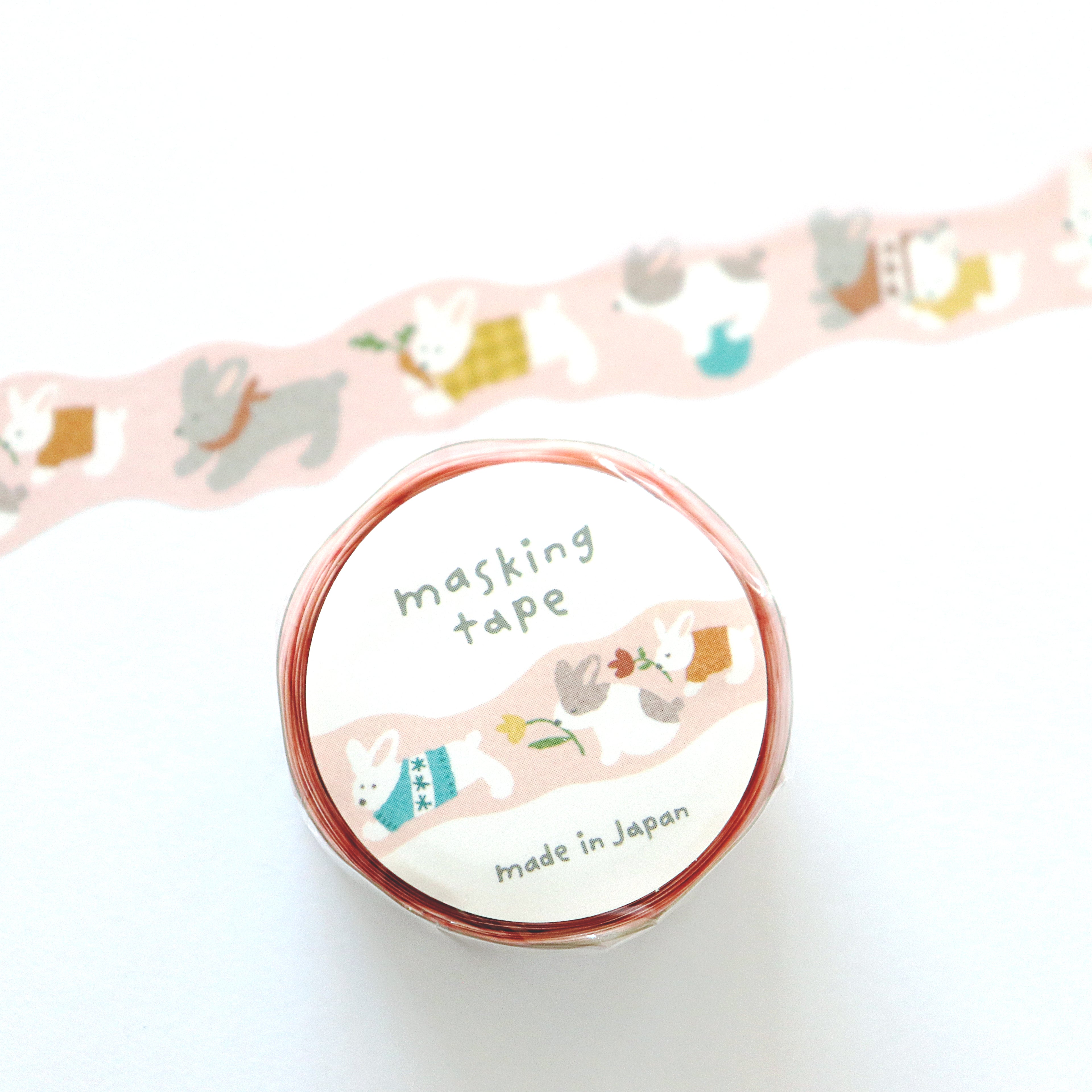 [Mind Wave] Hokkori Die-Cut Masking Tape- Rabbit
