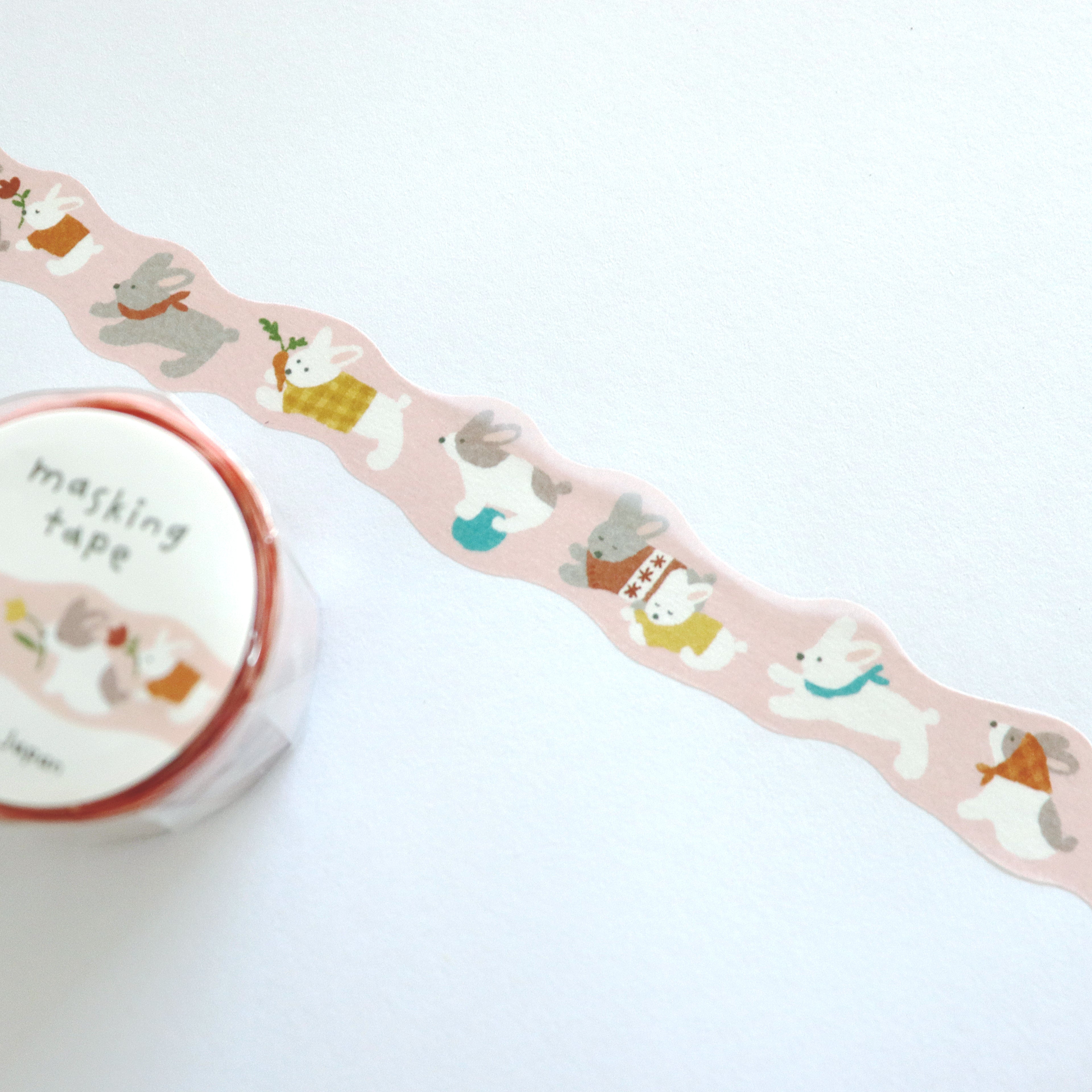 [Mind Wave] Hokkori Die-Cut Masking Tape- Rabbit