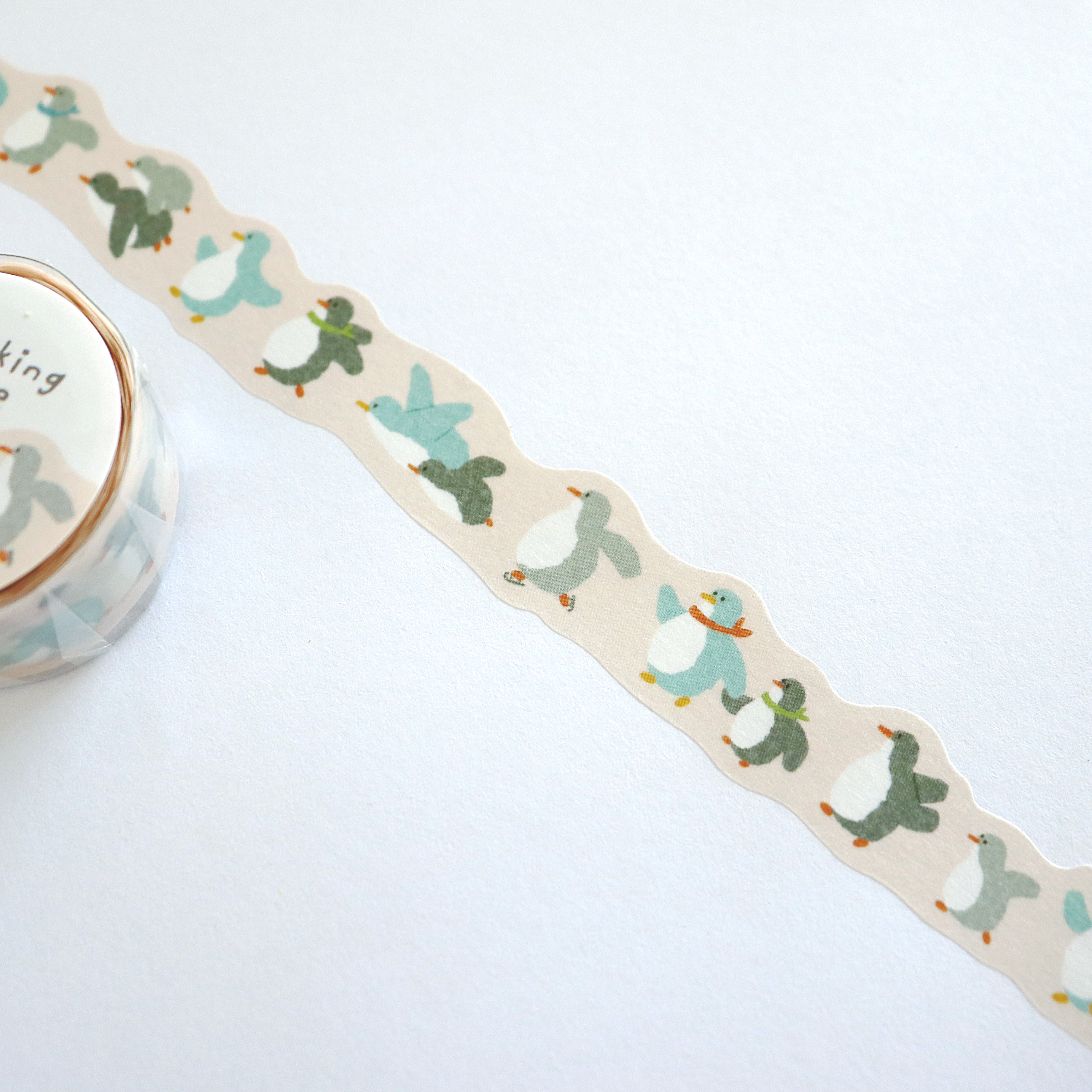 [Mind Wave] Hokkori Die-Cut Masking Tape- Penguin
