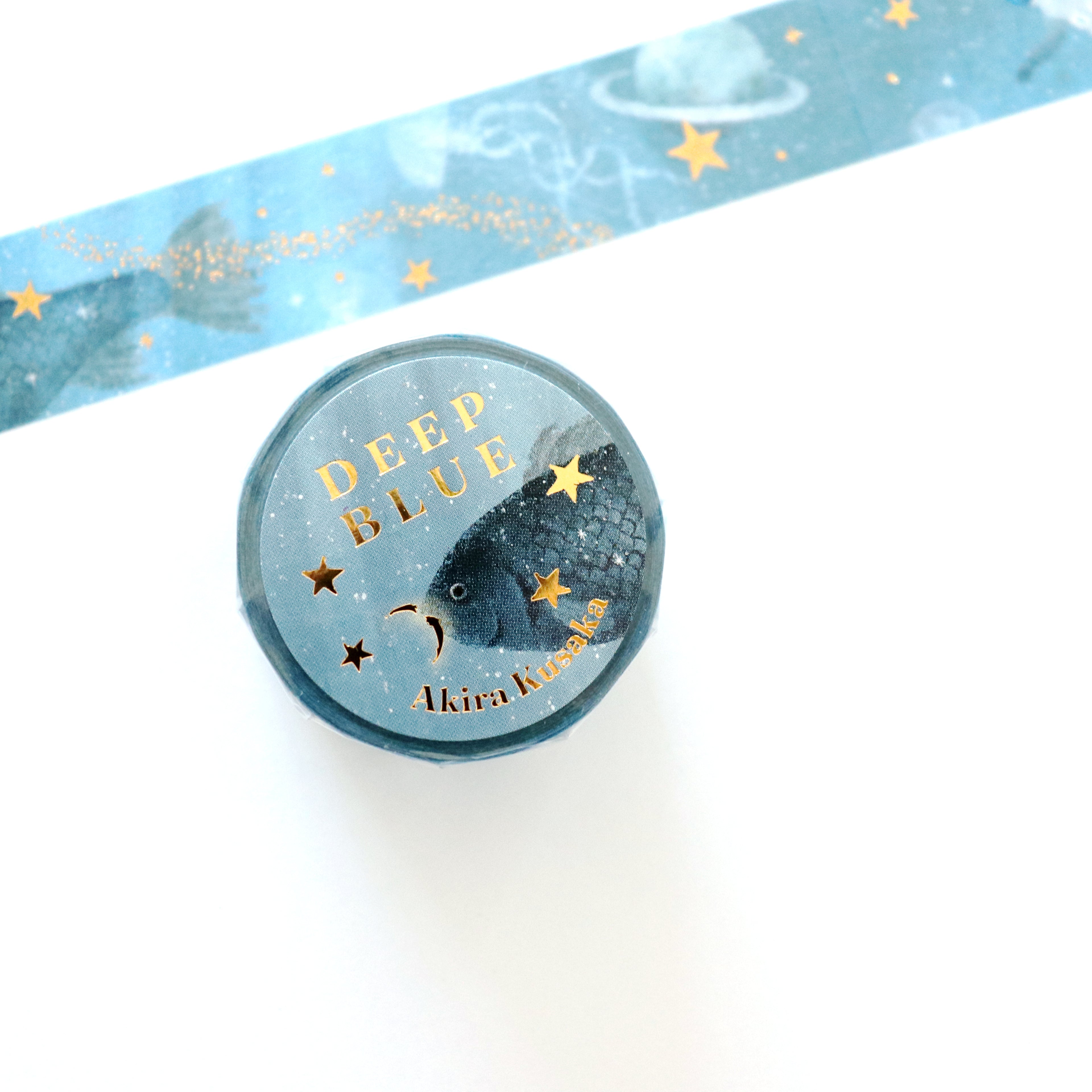 【Cozyca Products】Akira Kusaka- Foil Stamped Masking Tape- Deep Blue