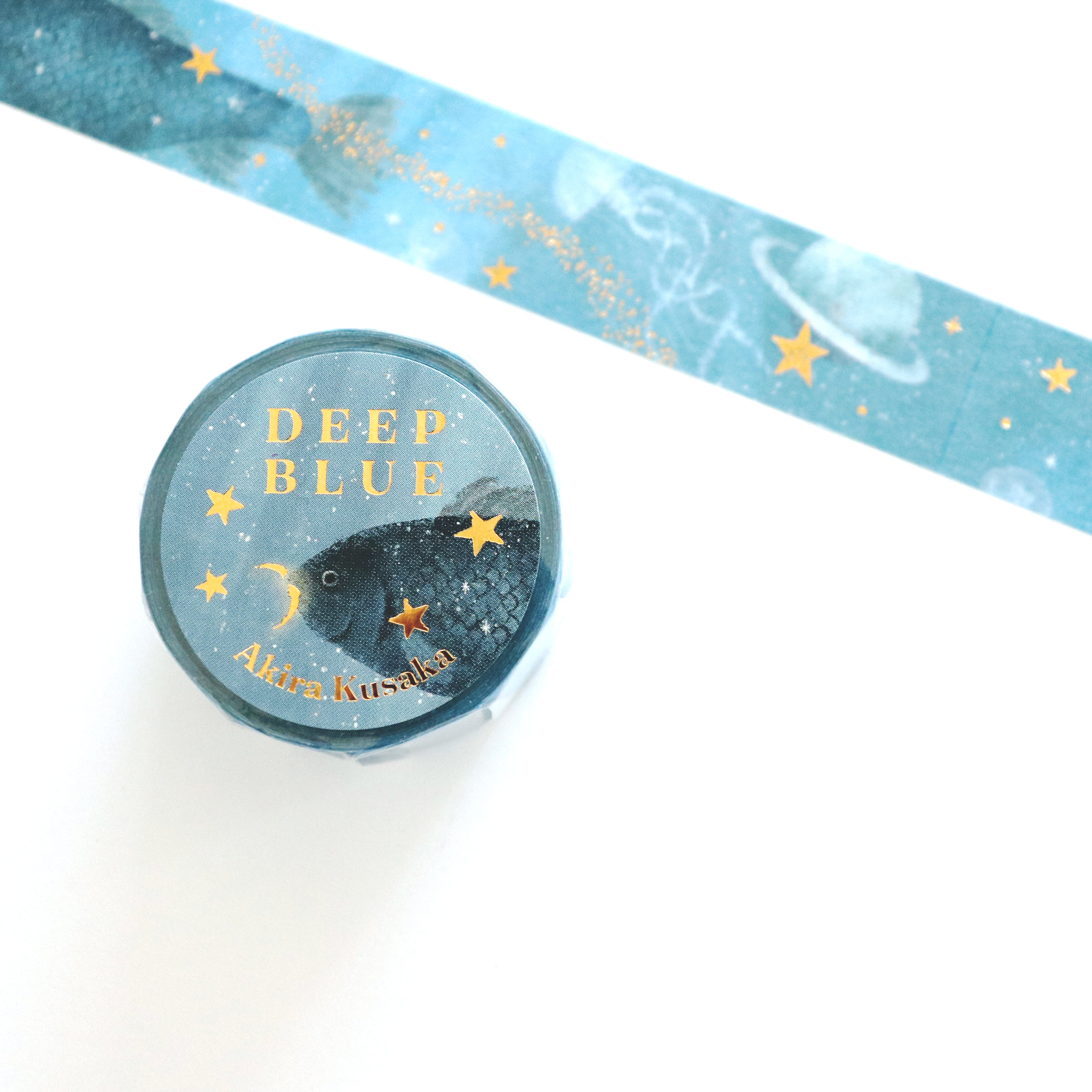 【Cozyca Products】Akira Kusaka- Foil Stamped Masking Tape- Deep Blue