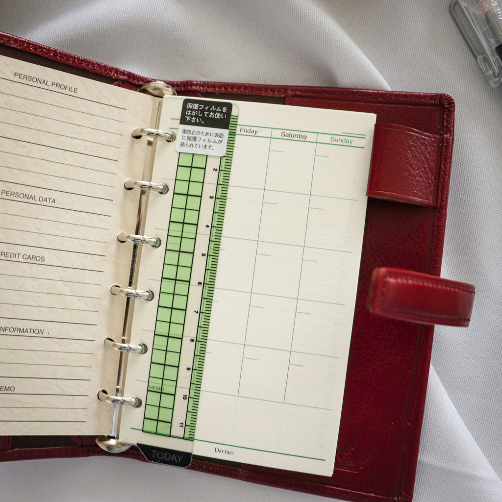 【Raymay Fujii】- Da Vinci Standard System Notebook — Pocket Size — Wine