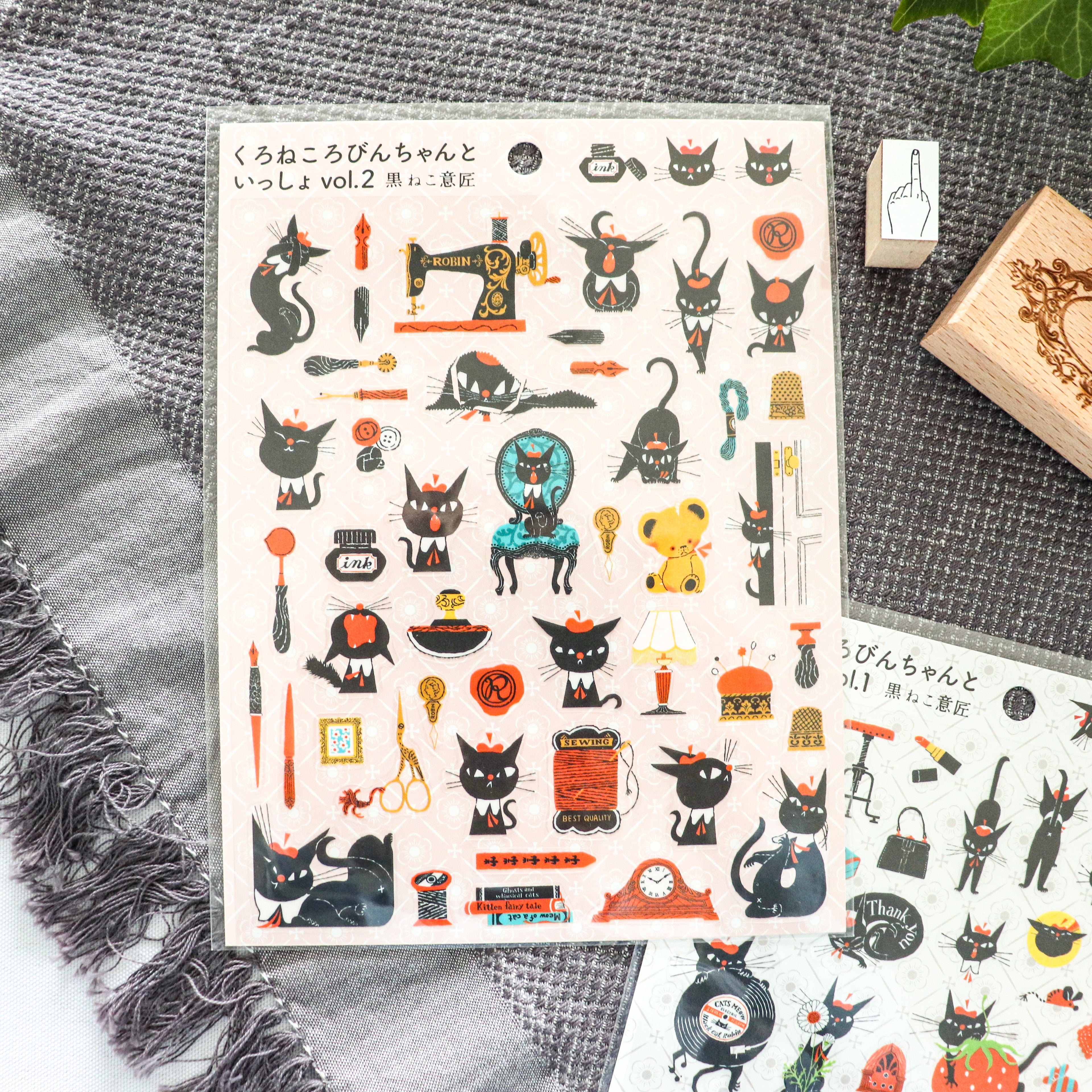 [Cozyca] Kuroneko Takumi Sticker Sheet – Robin-chan