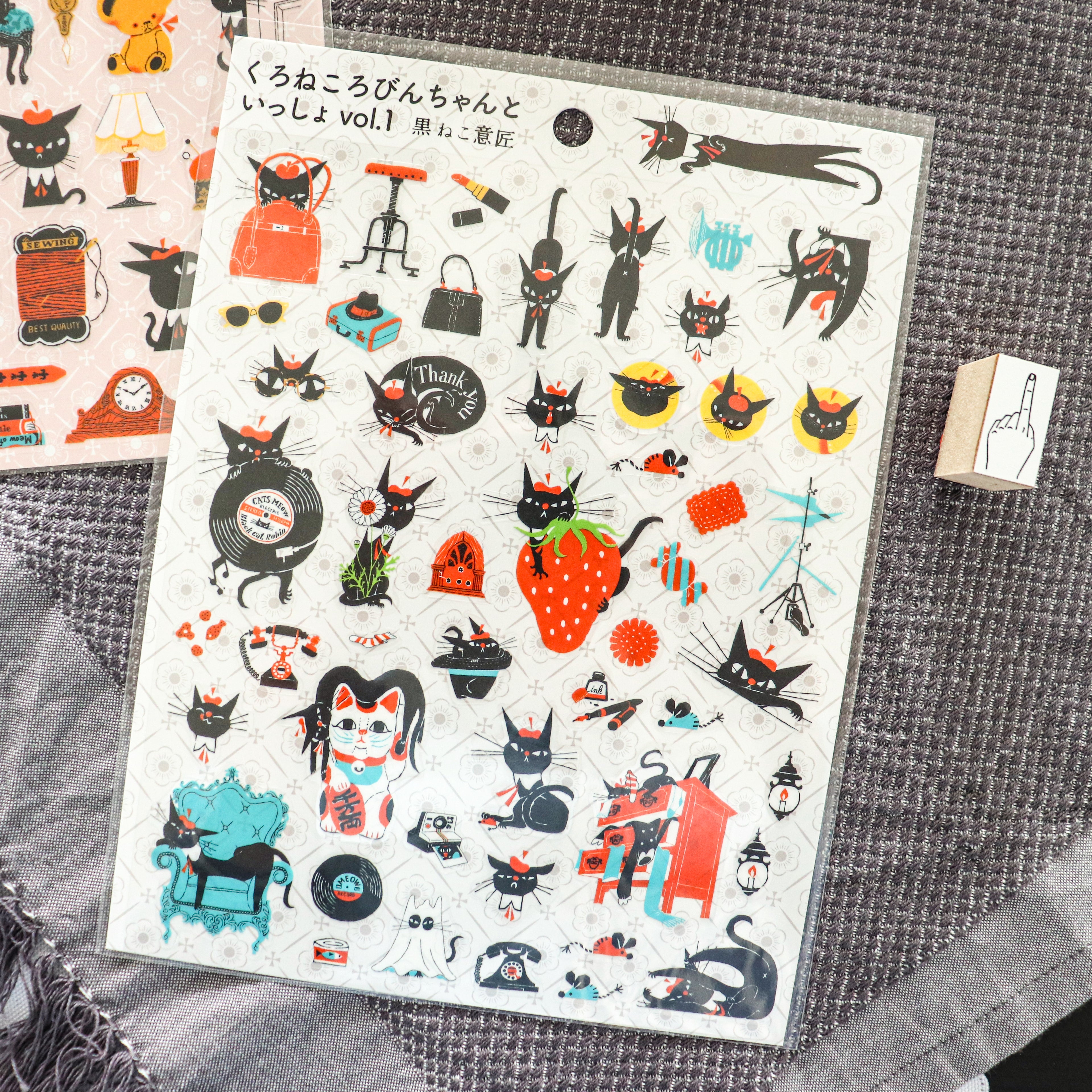 [Cozyca] Kuroneko Takumi Sticker Sheet – Robin-chan