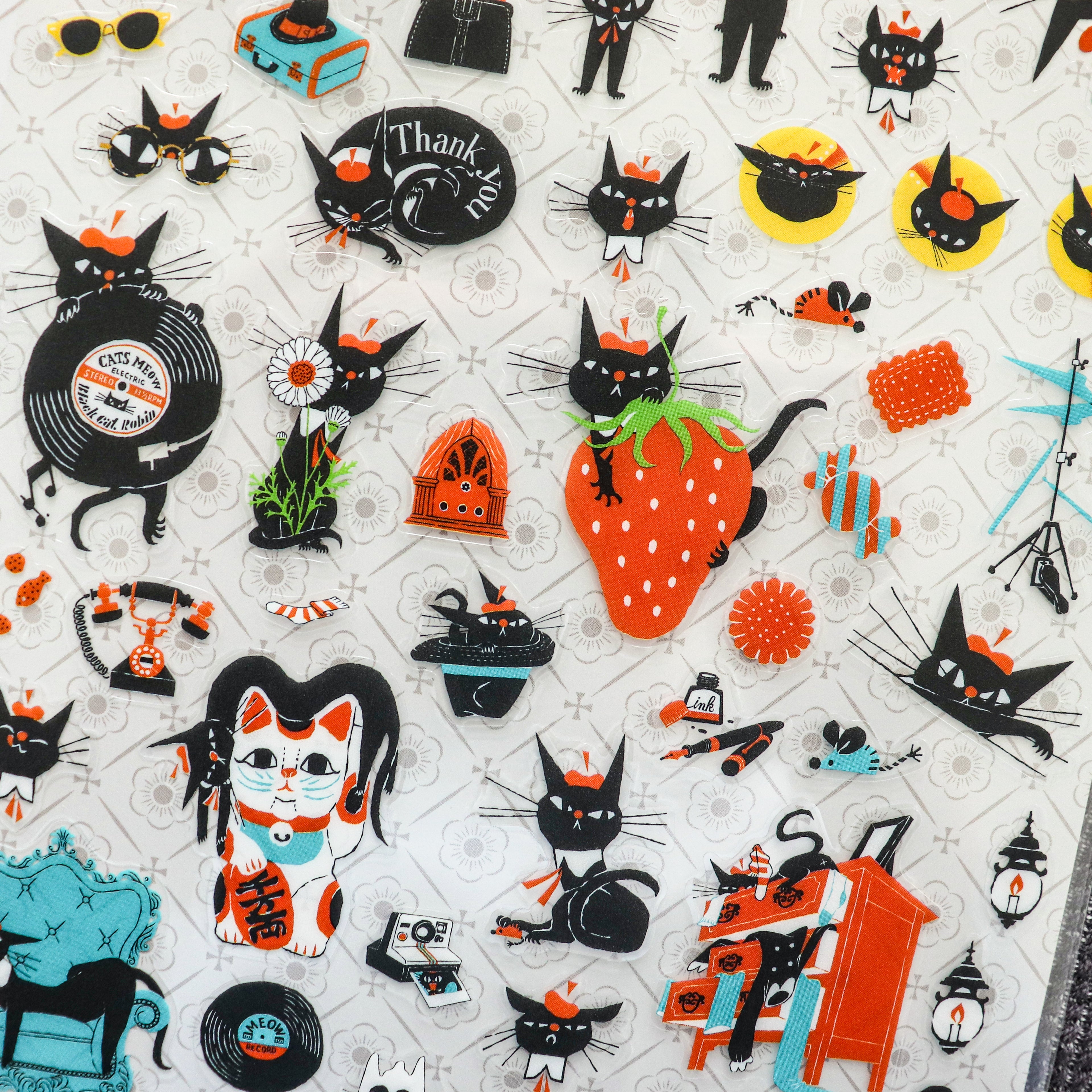 [Cozyca] Kuroneko Takumi Sticker Sheet – Robin-chan