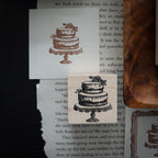 Keiko Endo Wood Rubber Stamp — 2-Tier Cake