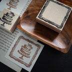 Keiko Endo Wood Rubber Stamp — Antique Square Frame