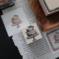Keiko Endo Wood Rubber Stamp — 2-Tier Cake