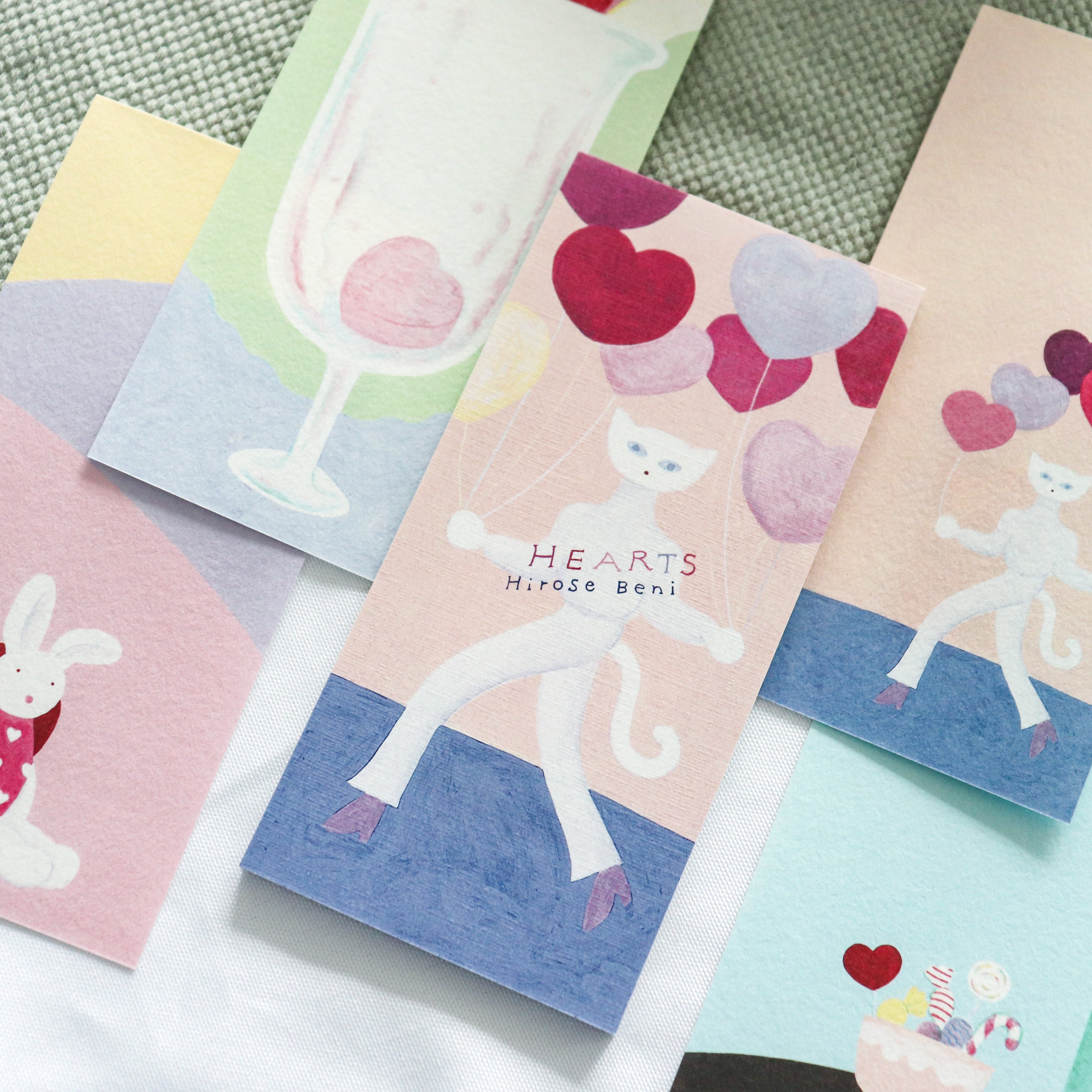 Hirose Beni One-Stroke Memo Pad — Hearts
