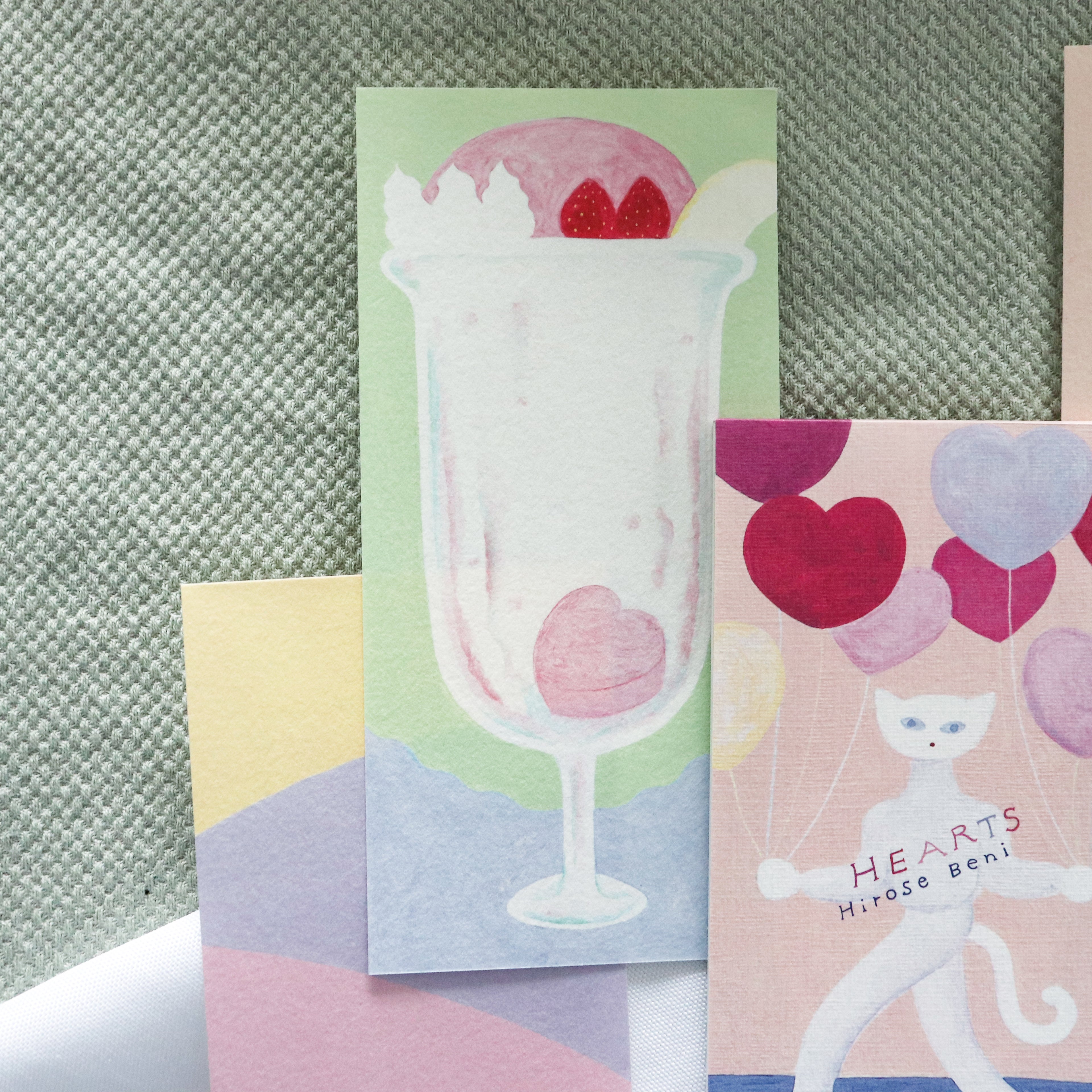 Hirose Beni One-Stroke Memo Pad — Hearts