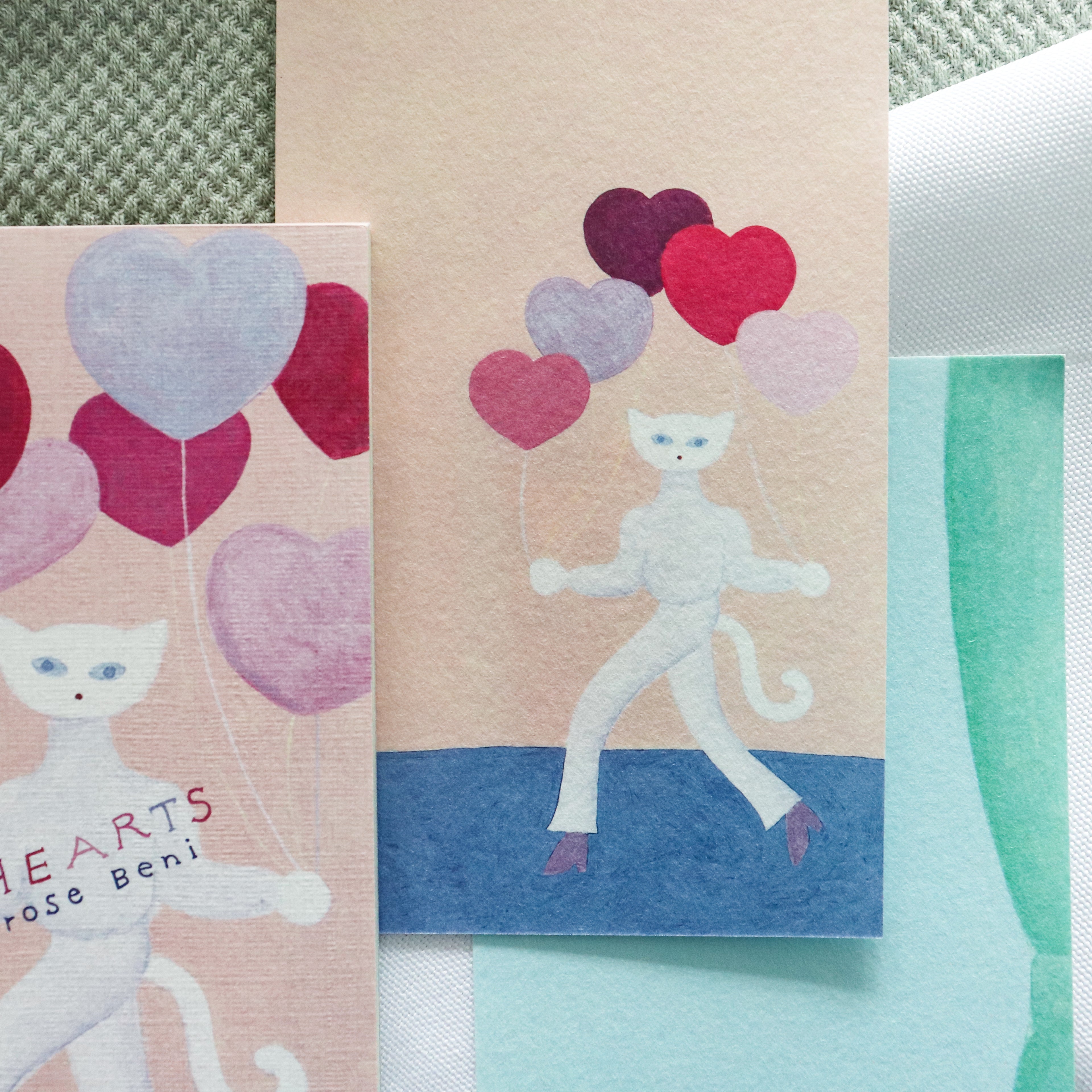 Hirose Beni One-Stroke Memo Pad — Hearts