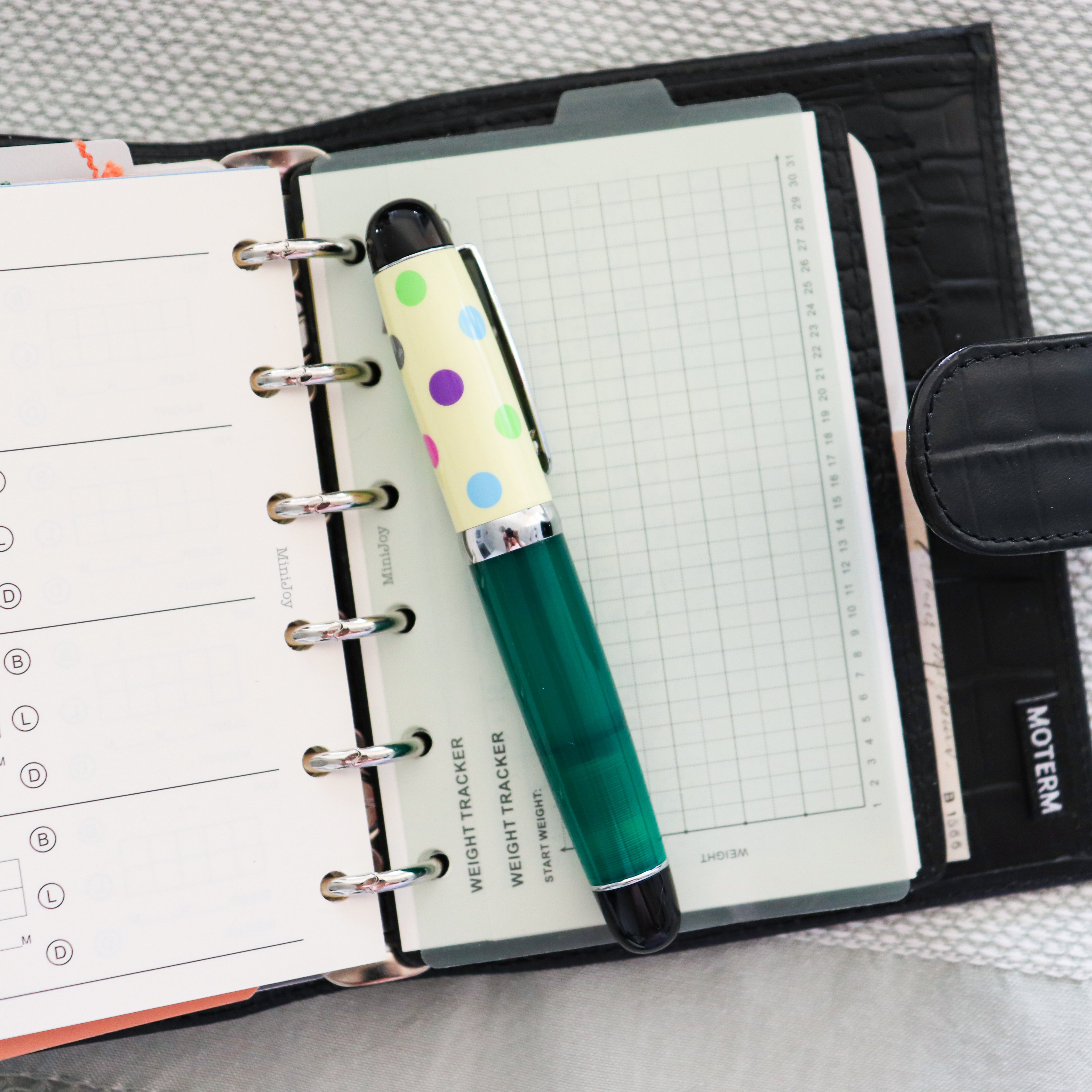 OPUS 88 Pocket Pen Polka Dot Green