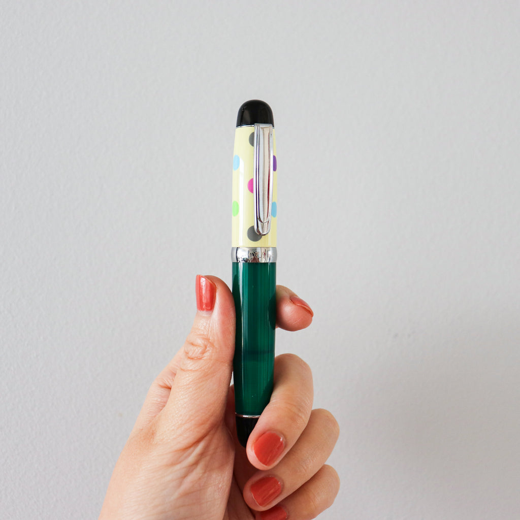 OPUS 88 Pocket Pen Polka Dot Green