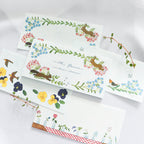【Cozyca Product】Midori Asano- Slender Letter Pad - With Flowers