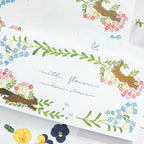 【Cozyca Product】Midori Asano- Slender Letter Pad - With Flowers