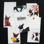 【Cozyca Product】Kuroneko Design Slender Letter Pad - Black Cat Robin