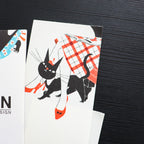 【Cozyca Product】Kuroneko Design Slender Letter Pad - Black Cat Robin