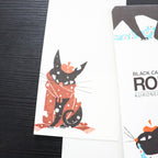 【Cozyca Product】Kuroneko Design Slender Letter Pad - Black Cat Robin
