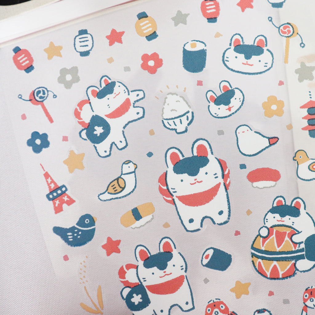 【Cozyca Products】Masao Takahata- Stickers- It's a Festival, Inu-hariko!