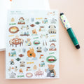 【Cozyca Products】Mariko Fukuoka- Sticker- Tea Time