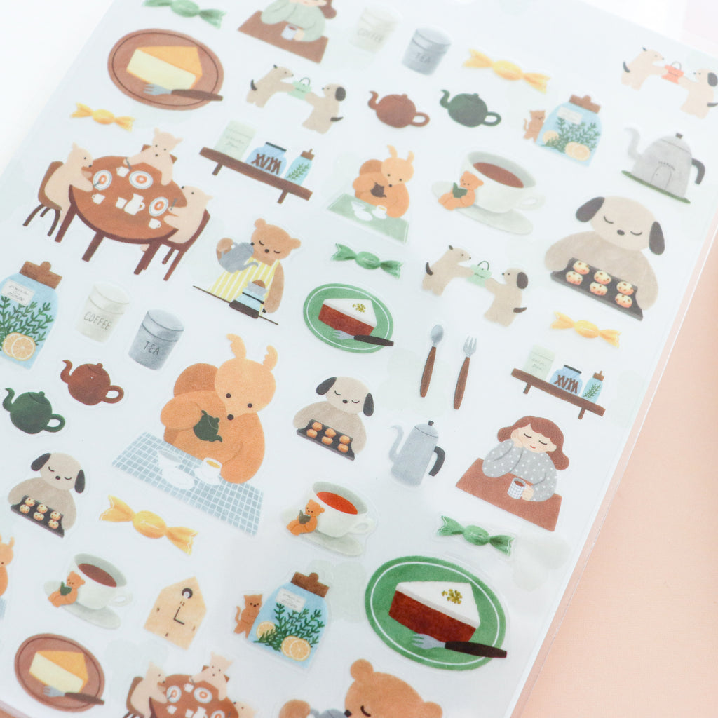 【Cozyca Products】Mariko Fukuoka- Sticker- Tea Time