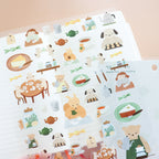 【Cozyca Products】Mariko Fukuoka- Sticker- Tea Time