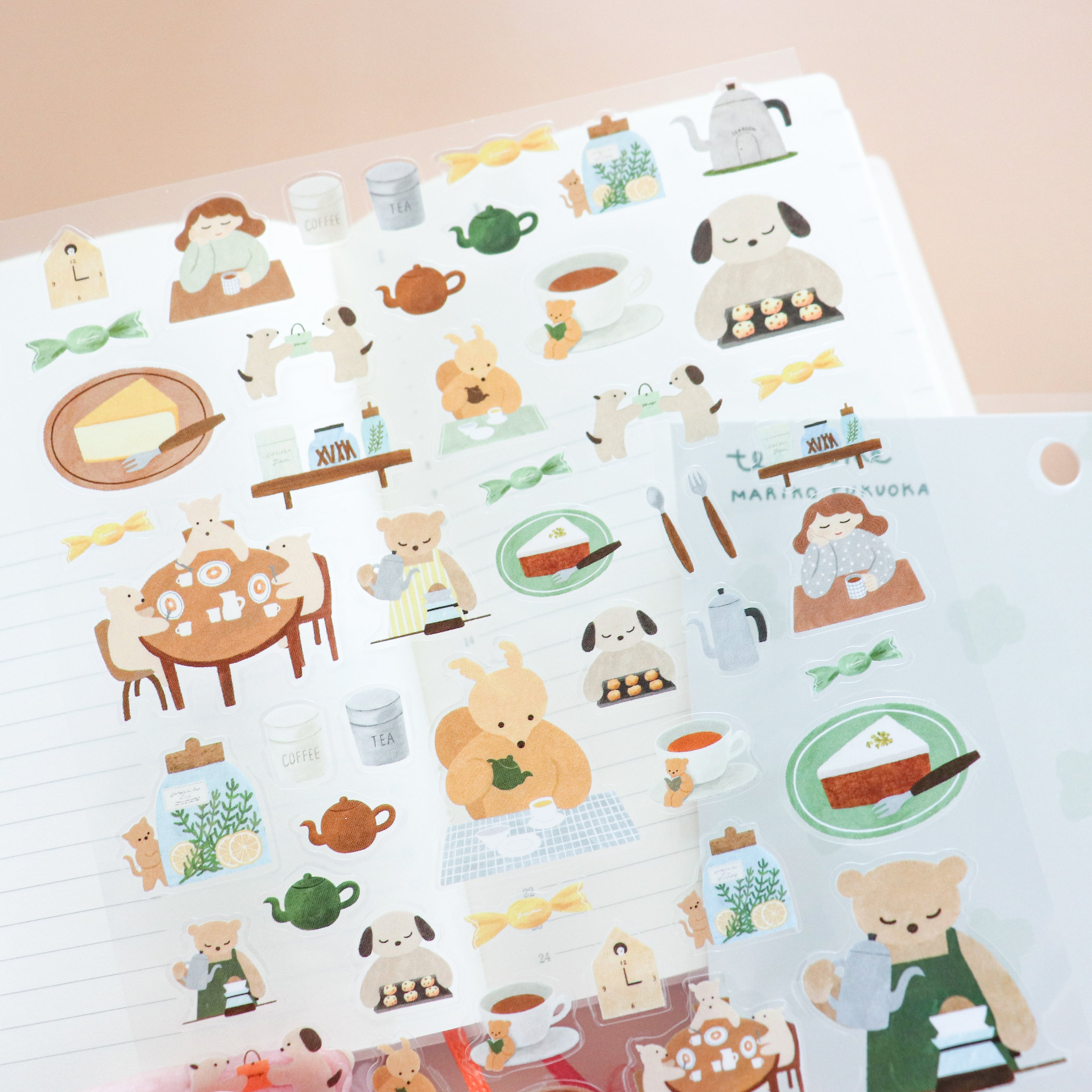 【Cozyca Products】Mariko Fukuoka- Sticker- Tea Time