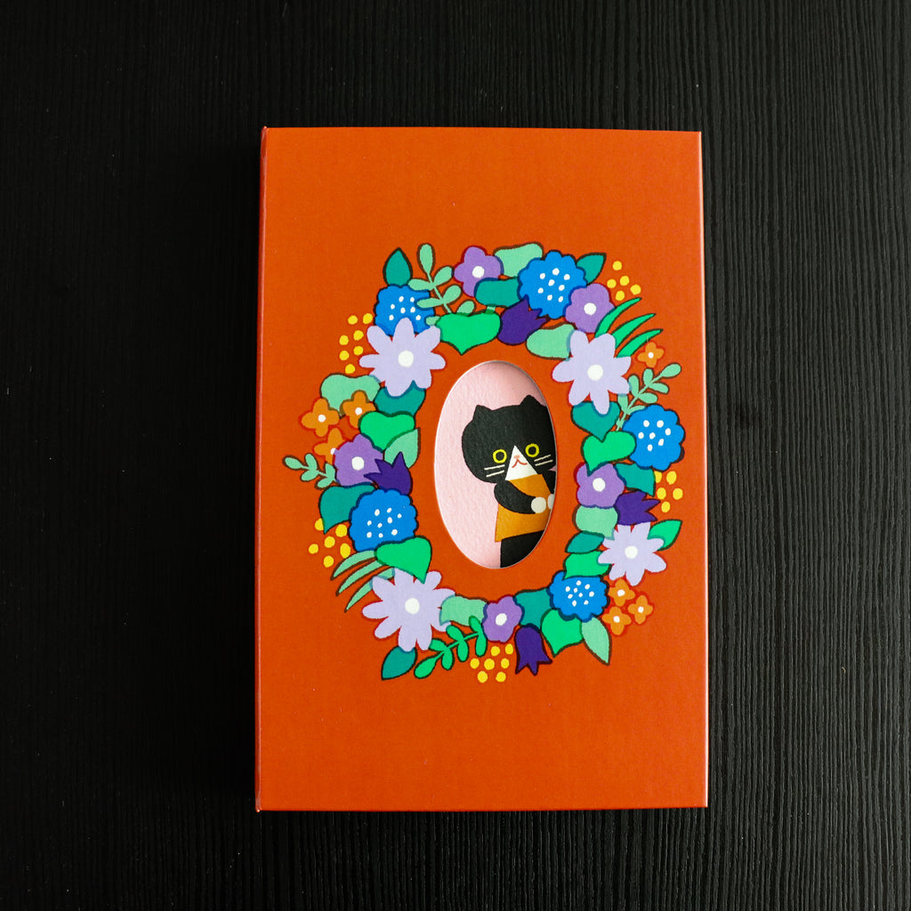 [Booco] - B6 Notebook- Cat's Sumi Series - Flower Wreaths