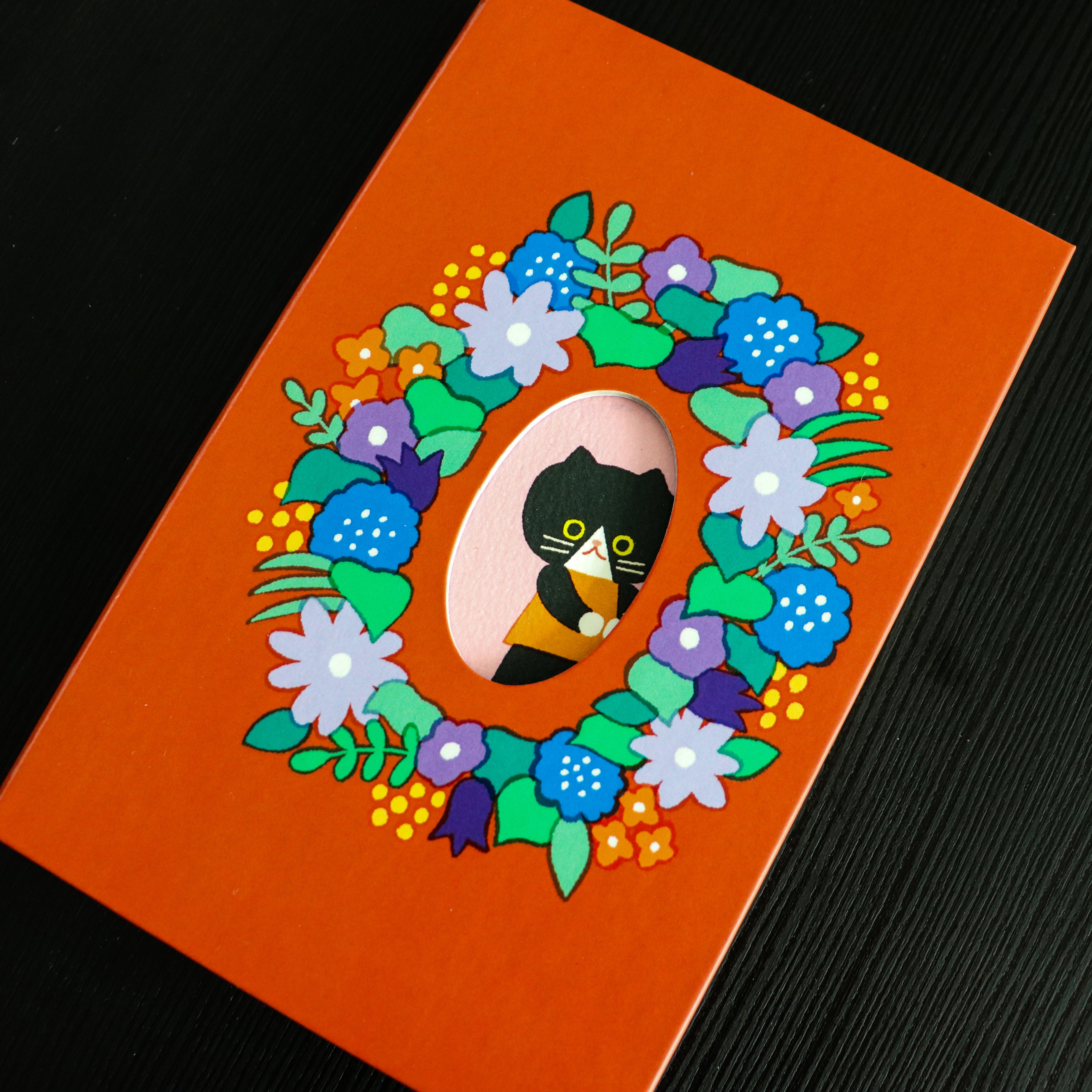 [Booco] - B6 Notebook- Cat's Sumi Series - Flower Wreaths
