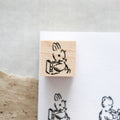Krimgen -Wood Rubber Stamp - Fluffy Animal Friends with Book Series