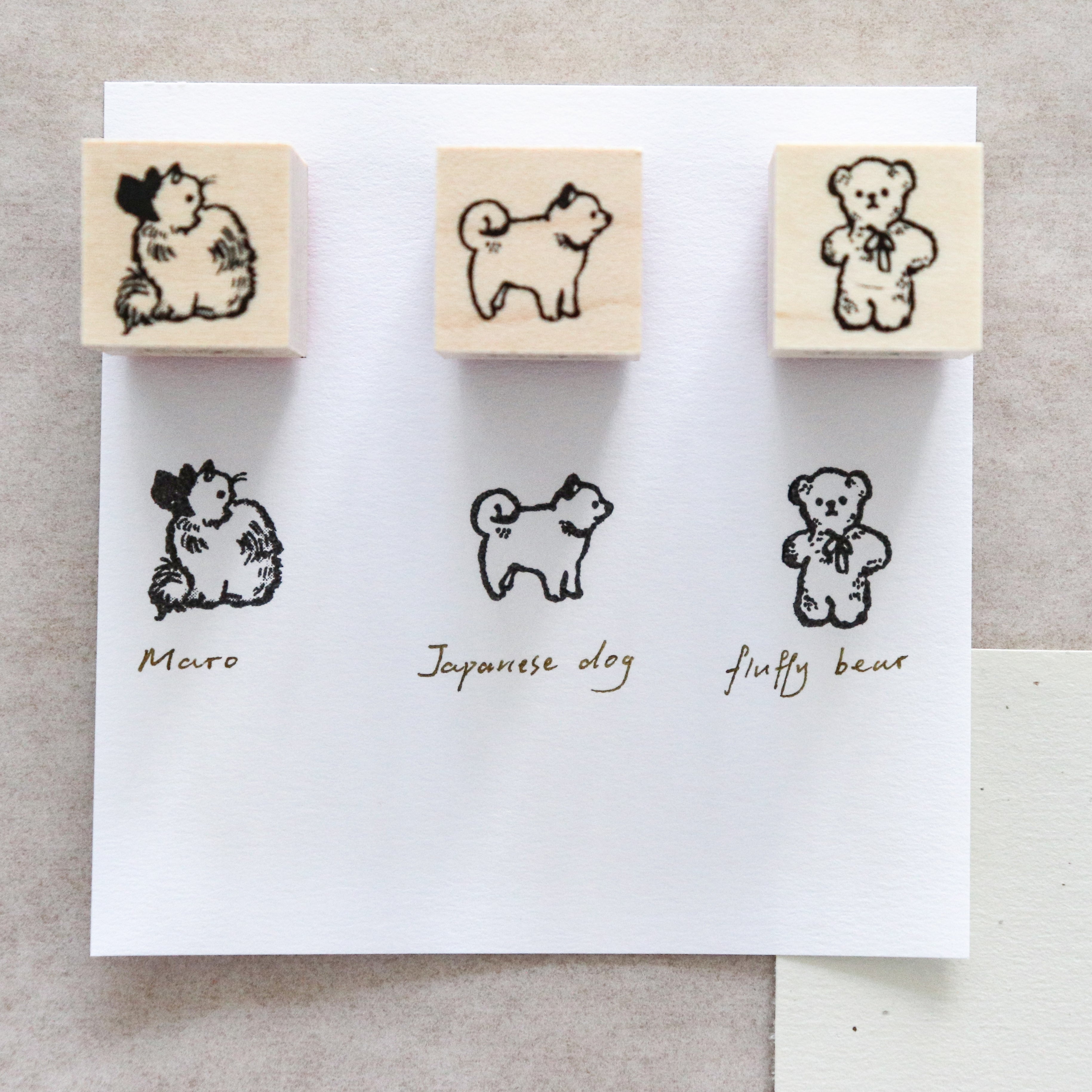 Krimgen -Wood Rubber Stamp - Little Animal Series