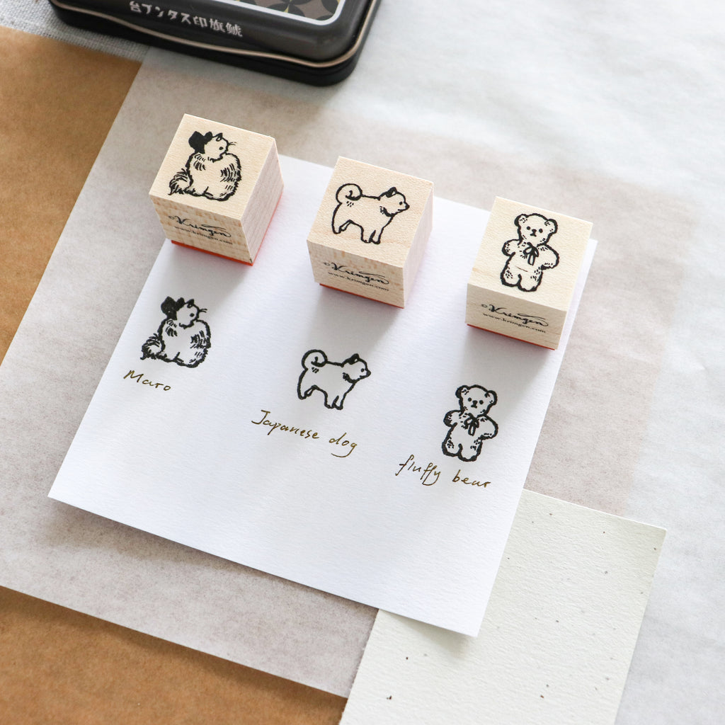 Krimgen -Wood Rubber Stamp - Little Animal Series