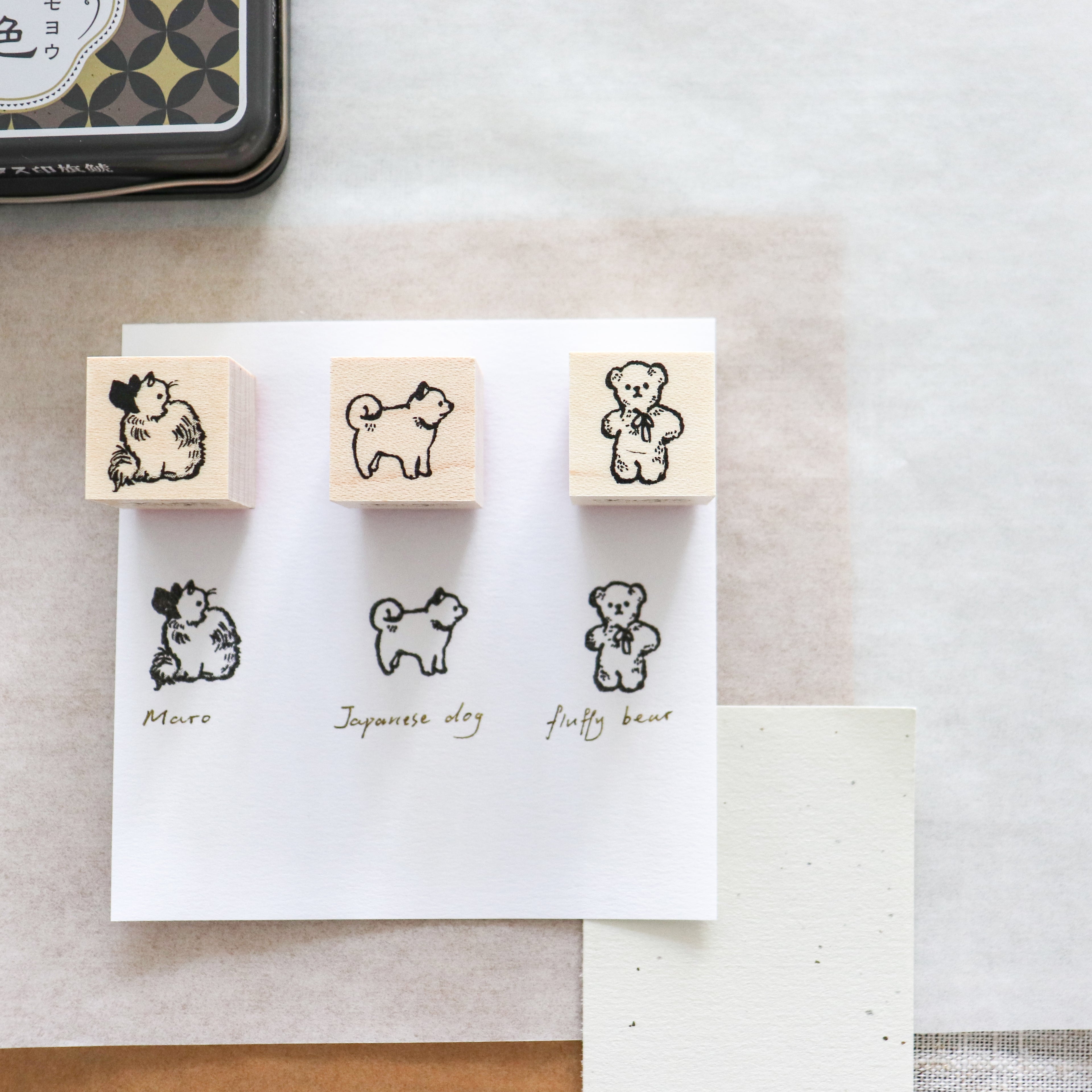 Krimgen -Wood Rubber Stamp - Little Animal Series