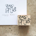 Krimgen -Wood Rubber Stamp - Carrying Acorn