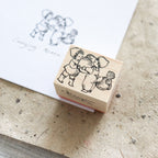 Krimgen -Wood Rubber Stamp - Carrying Acorn