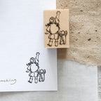 Krimgen -Wood Rubber Stamp - Reaching