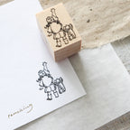 Krimgen -Wood Rubber Stamp - Reaching