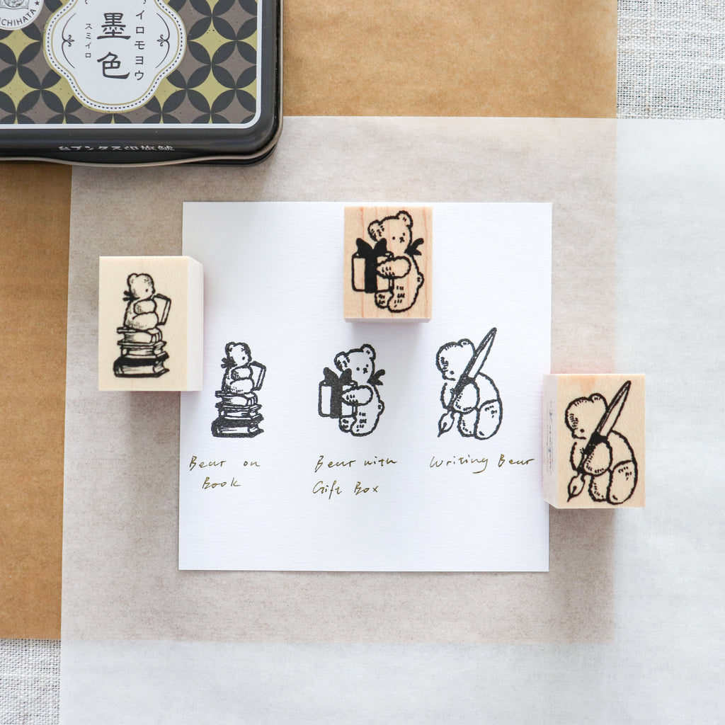 Krimgen -Wood Rubber Stamp - "My Friend Bear" Series