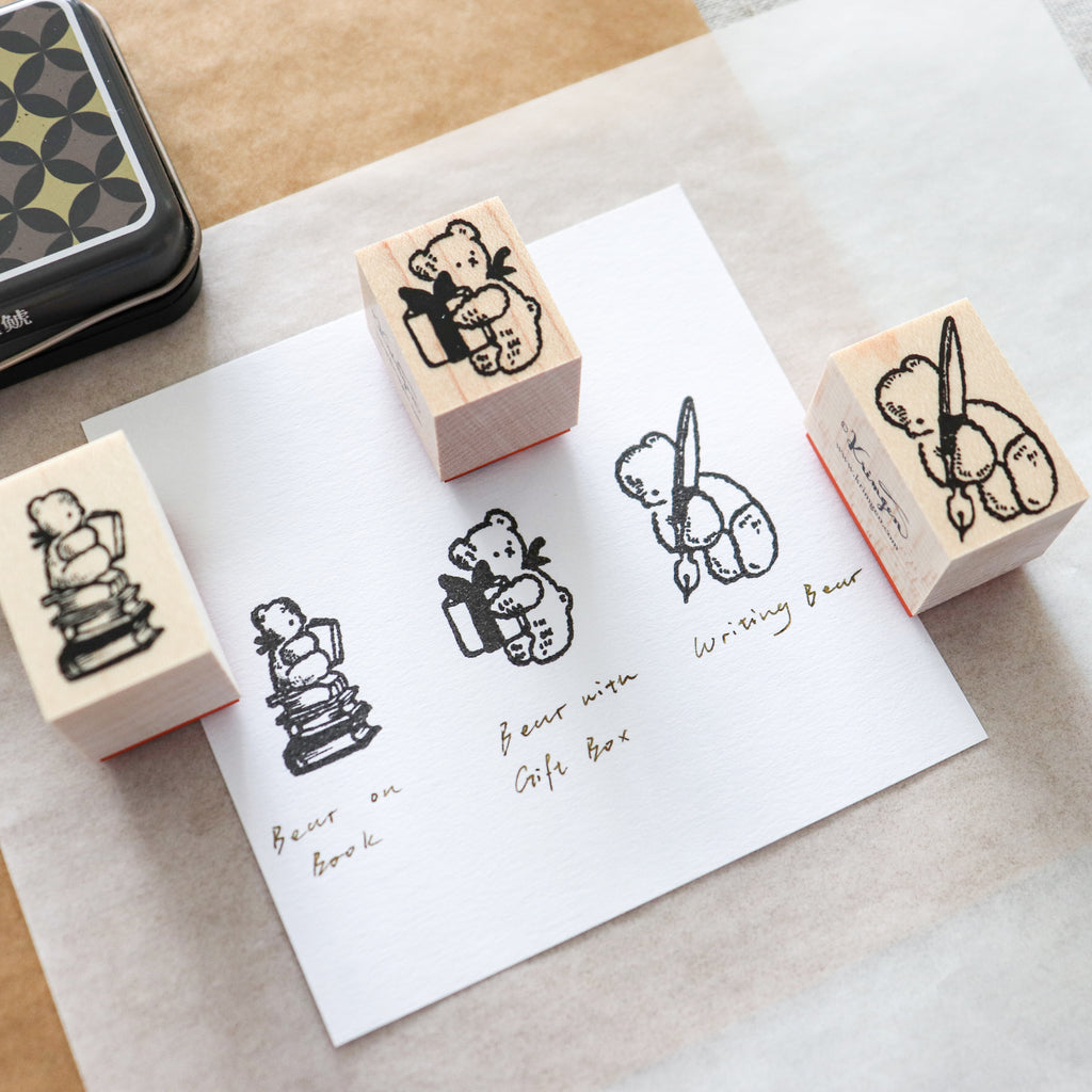 Krimgen -Wood Rubber Stamp - "My Friend Bear" Series