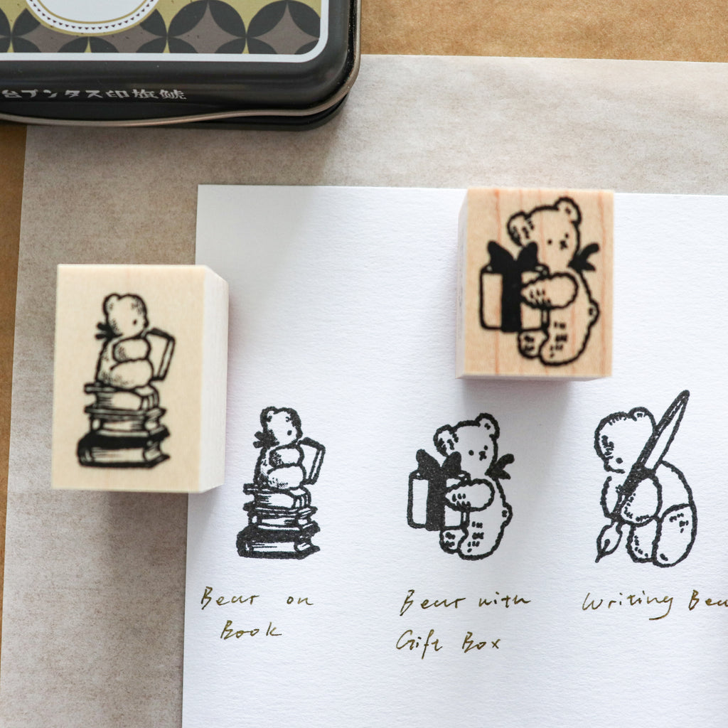 Krimgen -Wood Rubber Stamp - "My Friend Bear" Series