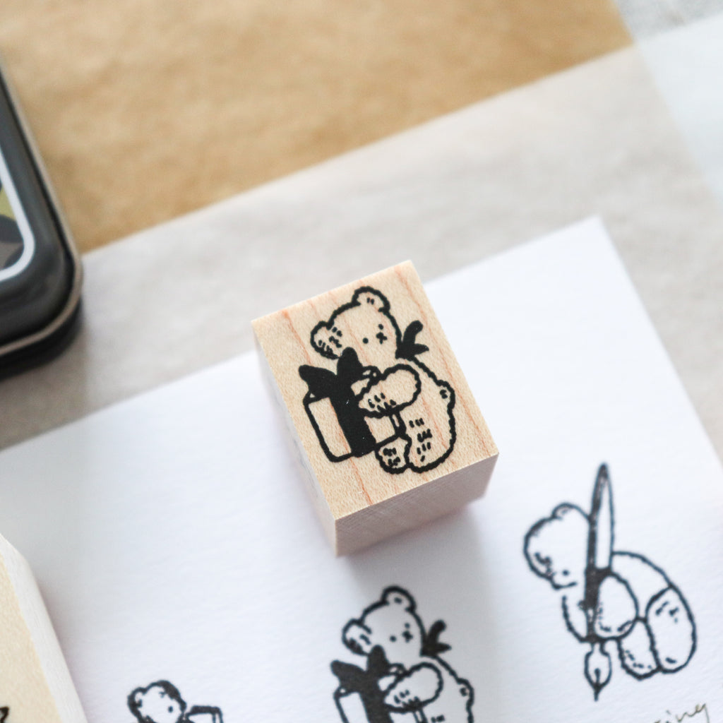 Krimgen -Wood Rubber Stamp - "My Friend Bear" Series
