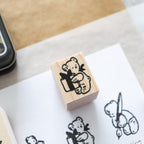 Krimgen -Wood Rubber Stamp - "My Friend Bear" Series