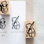 Krimgen -Wood Rubber Stamp - "My Friend Bear" Series