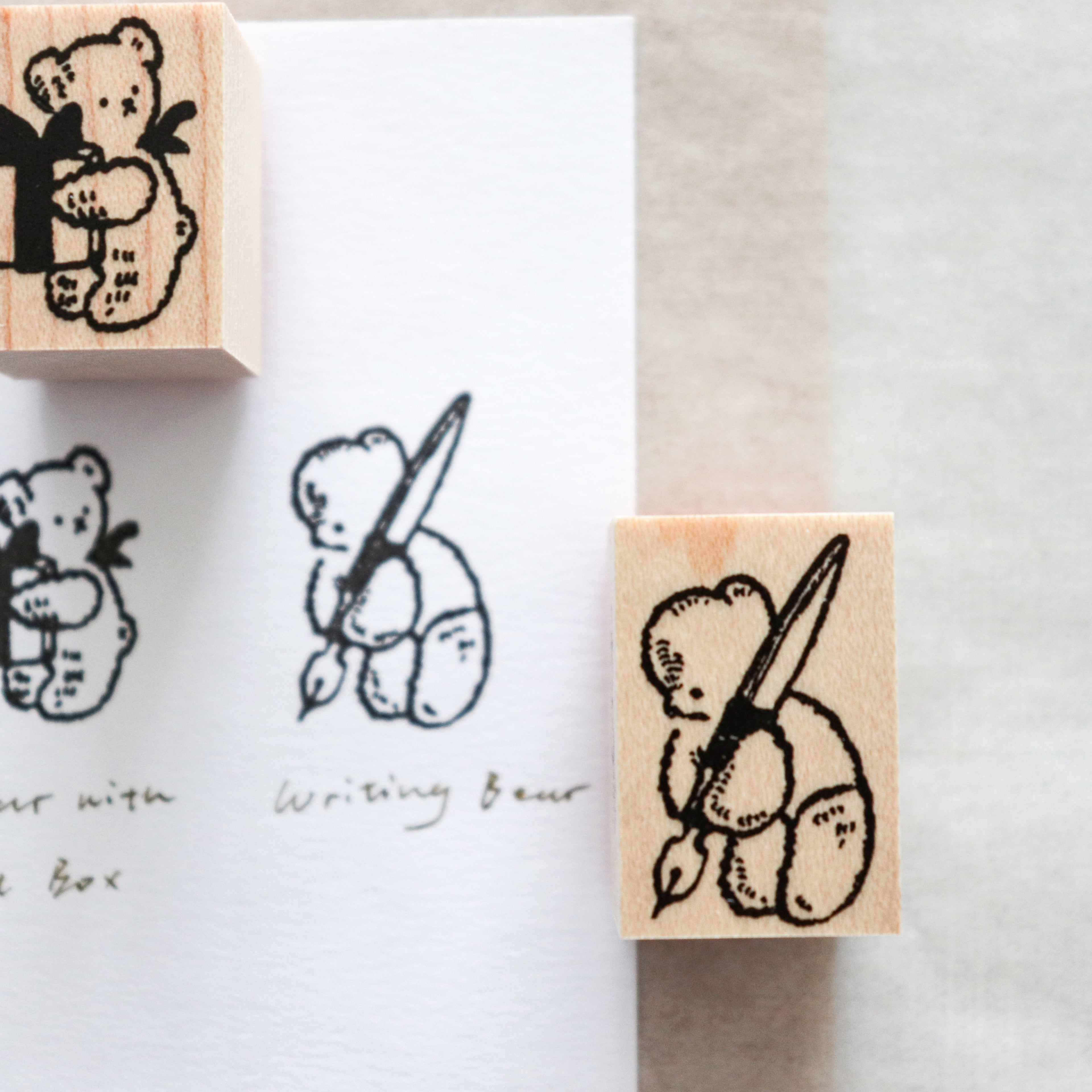 Krimgen -Wood Rubber Stamp - "My Friend Bear" Series