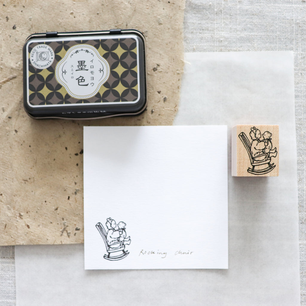 Krimgen -Wood Rubber Stamp - Rocking Chair