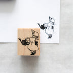Krimgen -Wood Rubber Stamp - Red Watering Can