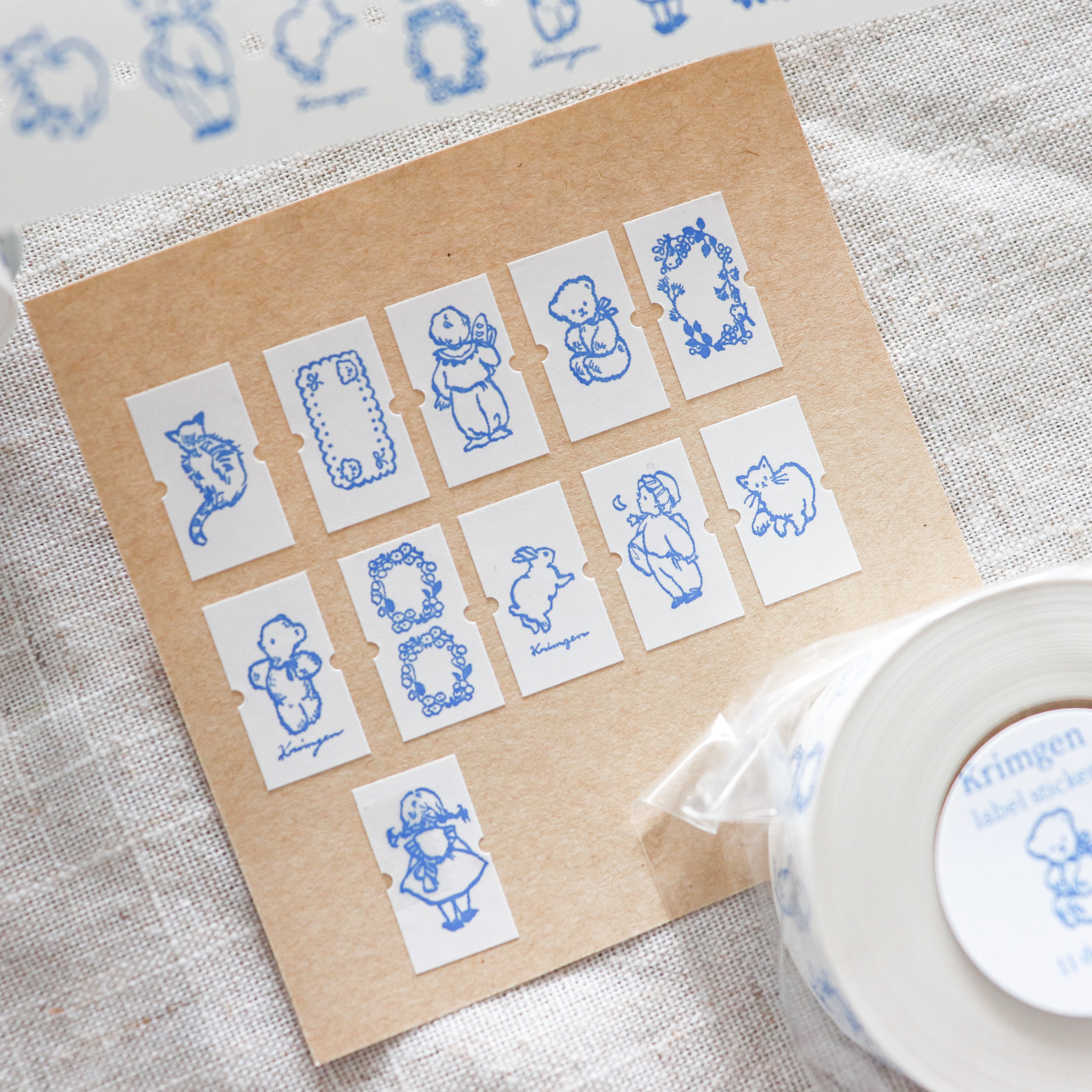 Krimgen - Small Label Stickers "Blue"