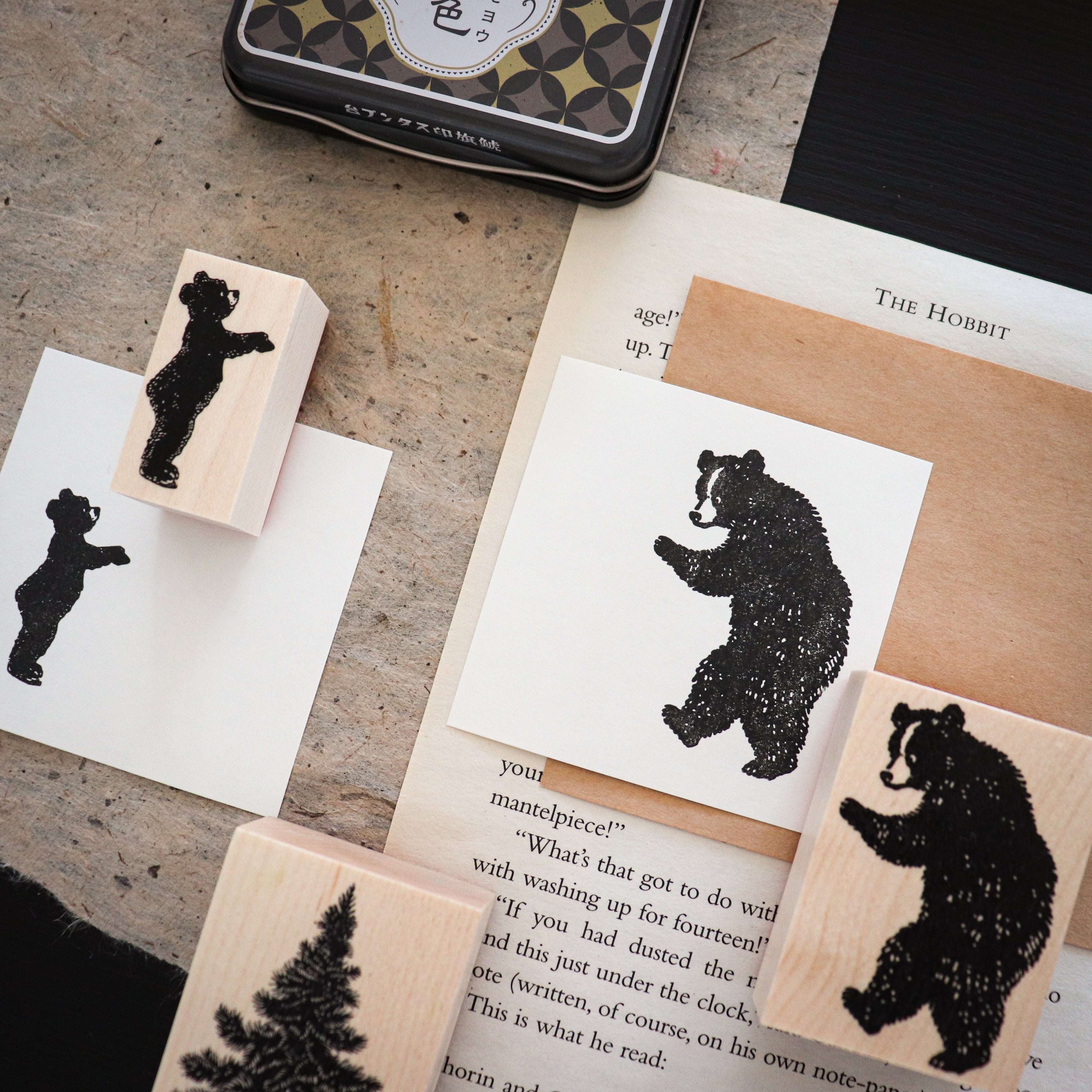 Keiko Endo Wood Stamp- Bear