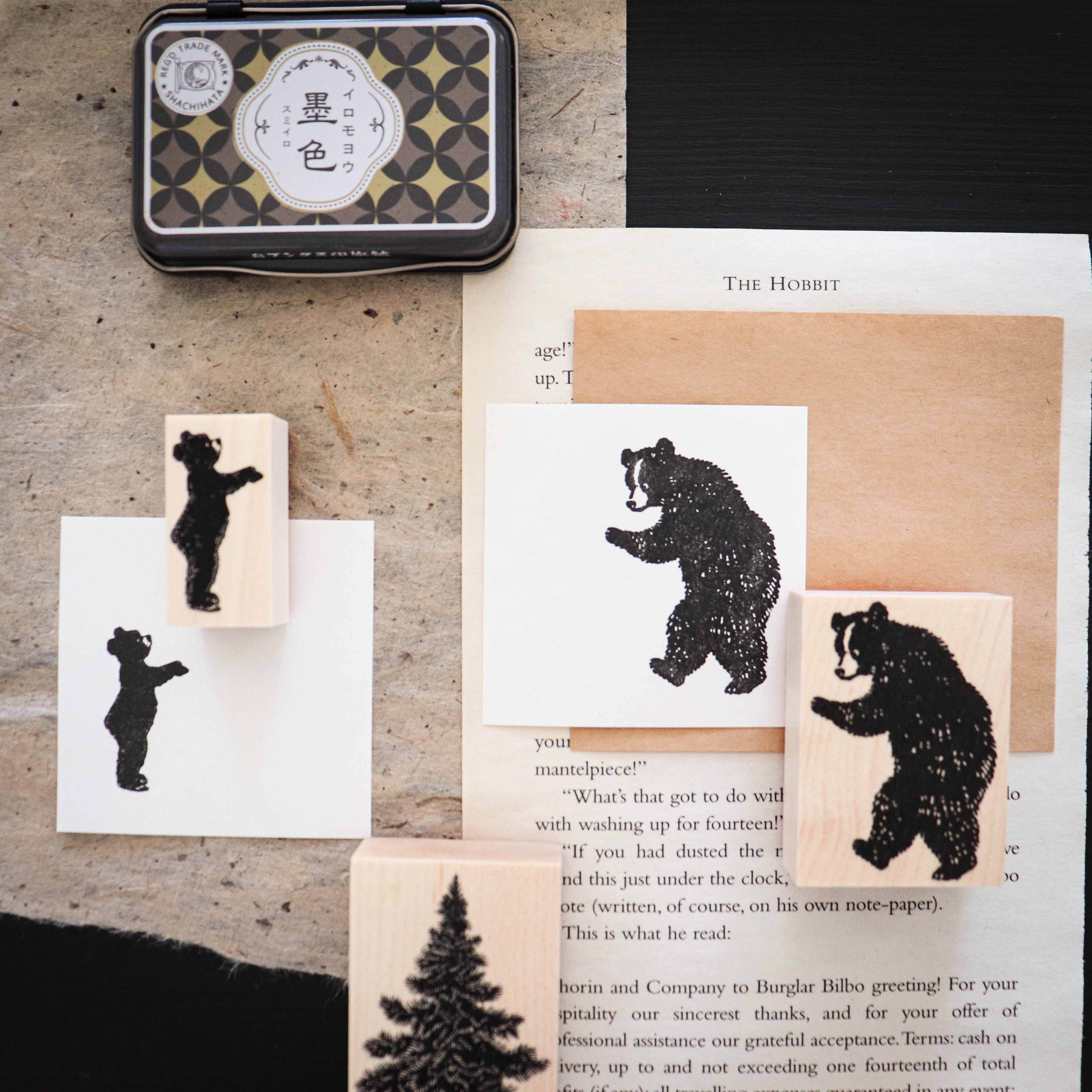 Keiko Endo Wood Stamp- Bear